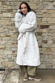 Verbier Premium Faux Fur Coat Grey Mist